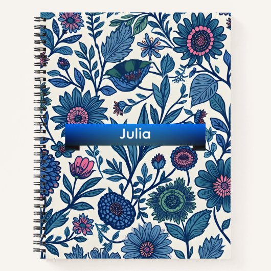 Blauw en Roze Genot Notitieboek (Voorkant)