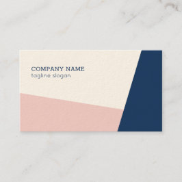 Blauw en roze geometrisch visitekaartje