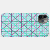 Blauw en roze geruit patroon Case-Mate iPhone case (Achterkant (horizontaal))