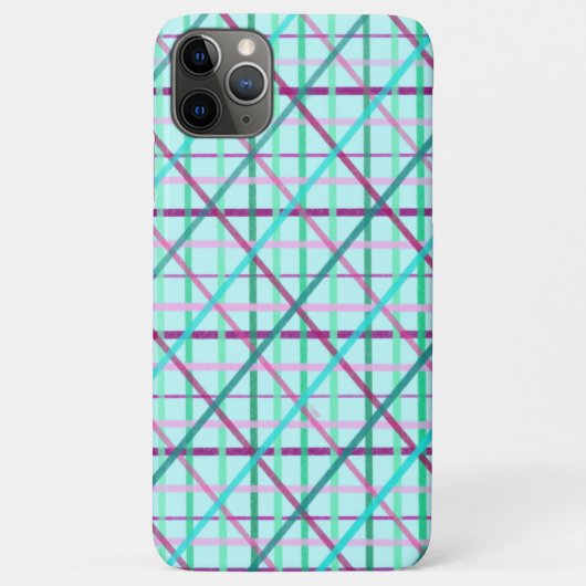 Blauw en roze geruit patroon Case-Mate iPhone case (Achterkant)