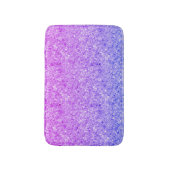 Blauw en roze glitter badmat (Voorkant Verticaal)