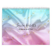 Blauw en roze glitter kalender (Hoes)