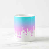 Blauw en Roze Gradient Dripping Koffiemok (Center)