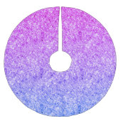 Blauw en roze gradiënt glitterpatroon kerstboom rok (Voorkant)