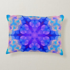 Blauw en roze gradiënt pasta-bundel kunst accent kussen