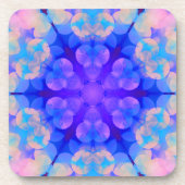 Blauw en roze gradiënt pasta-bundel kunst bier onderzetter (Voorkant)