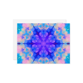 Blauw en roze gradiënt pasta-bundel kunst briefkaart