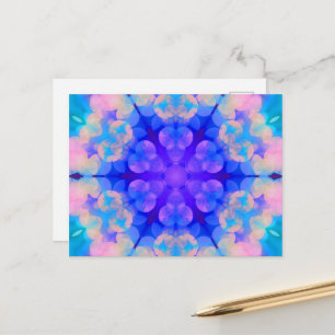 Blauw en roze gradiënt pasta-bundel kunst briefkaart