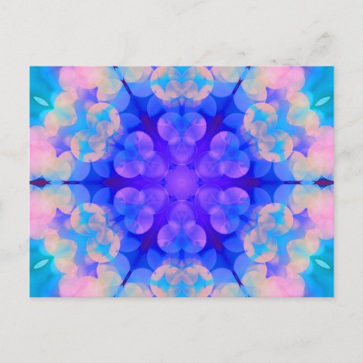 Blauw en roze gradiënt pasta-bundel kunst briefkaart (Voorkant)