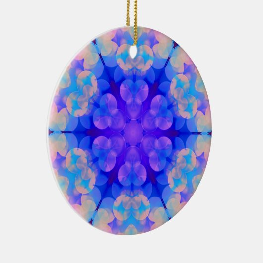 Blauw en roze gradiënt pasta-bundel kunst keramisch ornament (Rechts)