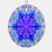 Blauw en roze gradiënt pasta-bundel kunst keramisch ornament (Links)