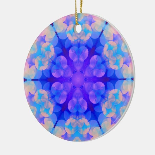 Blauw en roze gradiënt pasta-bundel kunst keramisch ornament (Links)