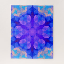 Blauw en roze gradiënt pasta-bundel kunst legpuzzel