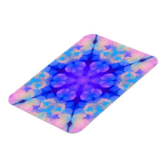 Blauw en roze gradiënt pasta-bundel kunst magneet (Linkerzijde)