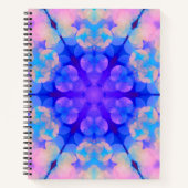 Blauw en roze gradiënt pasta-bundel kunst notitieboek (Voorkant)