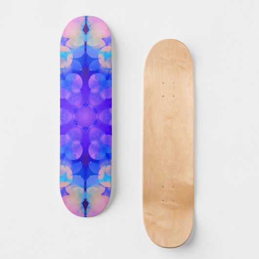 Blauw en roze gradiënt pasta-bundel kunst persoonlijk skateboard (Voorkant)