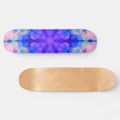 Blauw en roze gradiënt pasta-bundel kunst persoonlijk skateboard (Horizontaal)