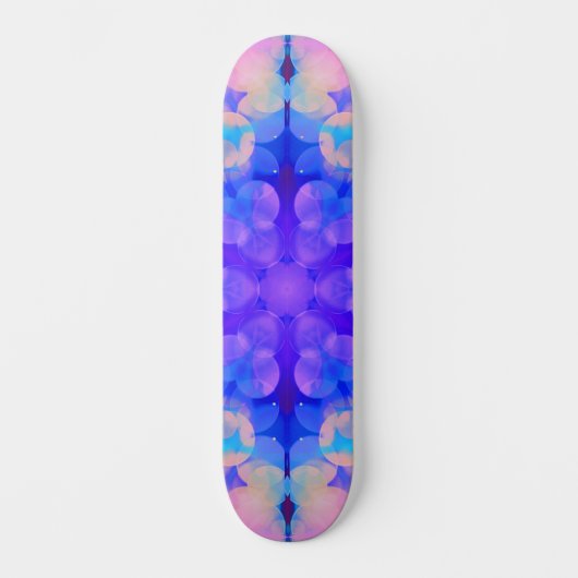 Blauw en roze gradiënt pasta-bundel kunst persoonlijk skateboard (Voorkant)