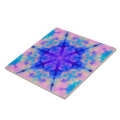 Blauw en roze gradiënt pasta-bundel kunst tegeltje (Zijkant)