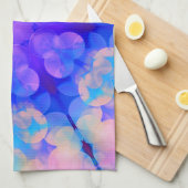 Blauw en roze gradiënt pasta-bundel kunst theedoek (Quarter Fold)