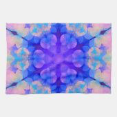 Blauw en roze gradiënt pasta-bundel kunst theedoek (Horizontaal)