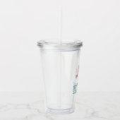 Blauw en Roze Gradient St Maarten | Sint-Martin Acryl Drinkbeker (Rechts)