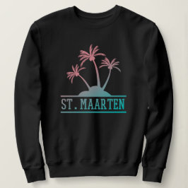 Blauw en Roze Gradient St Maarten | Sint-Martin Trui