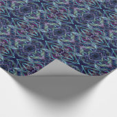 Blauw en roze grafisch Abstract Cadeaupapier (Hoek)