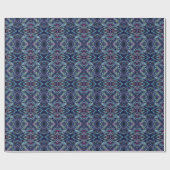 Blauw en roze grafisch Abstract Cadeaupapier (Vlak)
