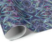 Blauw en roze grafisch Abstract Cadeaupapier (Rol Hoek)
