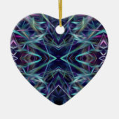 Blauw en roze grafisch Abstract Keramisch Ornament (Voorkant)
