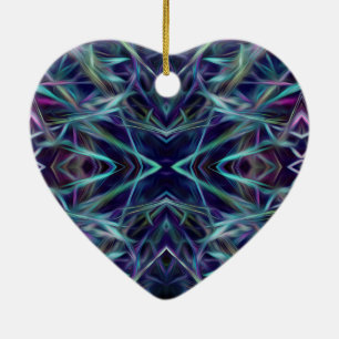 Blauw en roze grafisch Abstract Keramisch Ornament