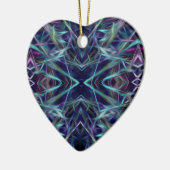 Blauw en roze grafisch Abstract Keramisch Ornament (Links)