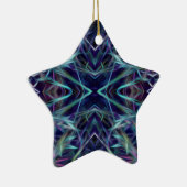 Blauw en roze grafisch Abstract Keramisch Ornament (Rechts)