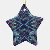 Blauw en roze grafisch Abstract Keramisch Ornament (Links)