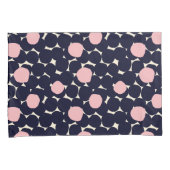 Blauw en roze groot stippatroon kussensloop (Voorkant-Rechts)