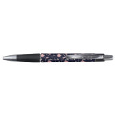 Blauw en roze groot stippatroon pen (Achterkant)
