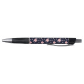 Blauw en roze groot stippatroon pen (Bodem)