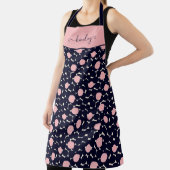 Blauw en roze groot stippatroon schort (Insitu)