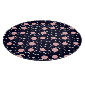 Blauw en roze groot stippatroon snijplank (Hoek)