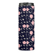 Blauw en roze groot stippatroon thermosbeker (Achterkant)