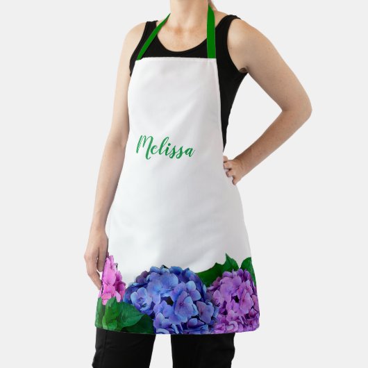 Blauw en roze hydrangea Floral Schort (Insitu)