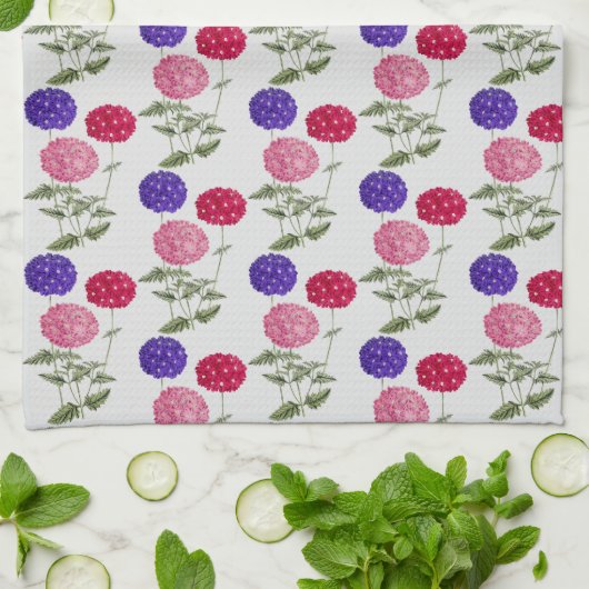Blauw en Roze Hydrangea Flower Kitchen Theedoek (Gevouwen)