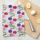 Blauw en Roze Hydrangea Flower Kitchen Theedoek (Quarter Fold)