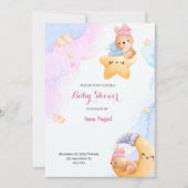 Blauw En Roze Illustratieve Waterverf Gradiënt Mod Kaart (Voorkant)