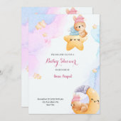 Blauw En Roze Illustratieve Waterverf Gradiënt Mod Kaart (Voorkant / Achterkant)