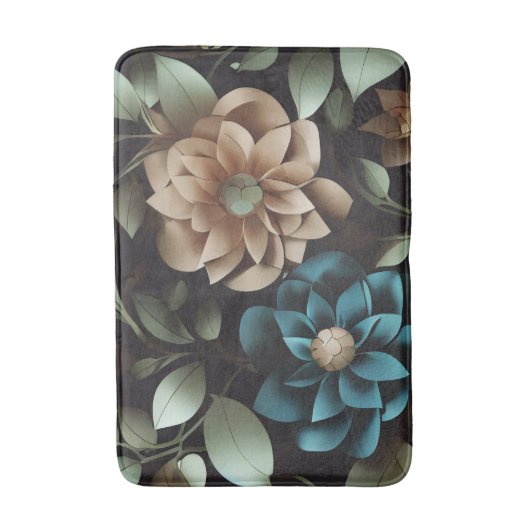 Blauw en roze kartonnen bakmat badmat (Voorkant Verticaal)