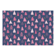 Blauw en roze kerstboompatroon