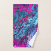 Blauw en roze kleurig acrylafbrekend materiaal bad handdoek (Handdoek)