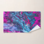 Blauw en roze kleurig acrylafbrekend materiaal bad handdoek (Handdoek)